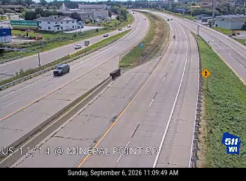 US 12/14 at Mineral Point Rd live camera view