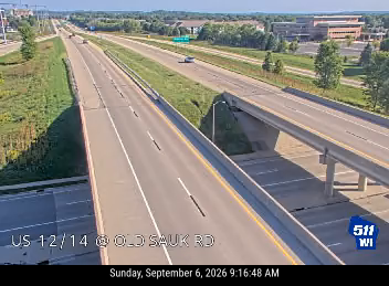 US 12/14 at Old Sauk Rd live camera view
