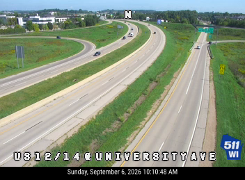 US 12/14 at University Ave live camera view