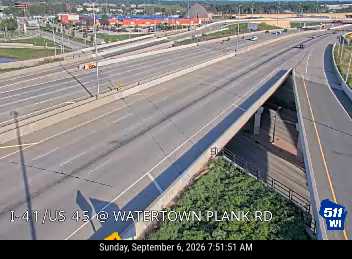 I-41/US 45 at Watertown Plank Rd live camera view
