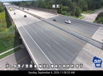 I-39/90 at Milwaukee St live camera view
