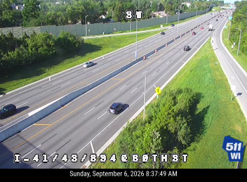 I-41/43/894 at 60th St live camera view
