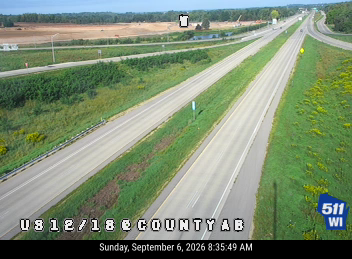 US 12/18 at County AB live camera view