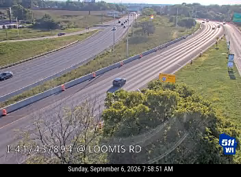 I-41/43/894 at Loomis Rd live camera view