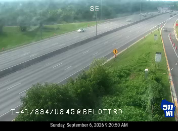 I-41/894/US 45 at Beloit Rd live camera view