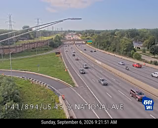 I-41/894/US 45 at National Ave live camera view