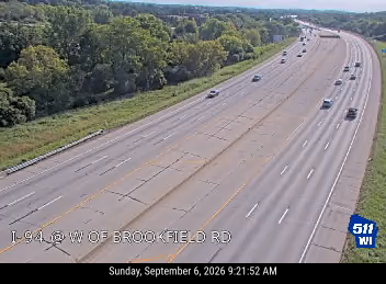 I-94 at W of Brookfield Rd live camera view