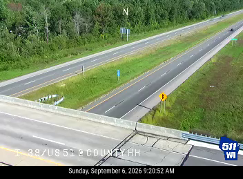 I-39/US 51 at County HH live camera view