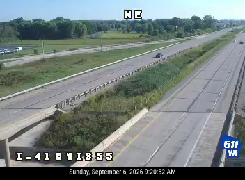 I-41 at WIS 55/Delanglade St live camera view