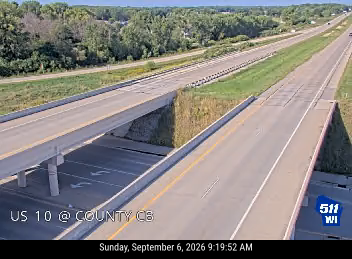 US 10 at County CB live camera view