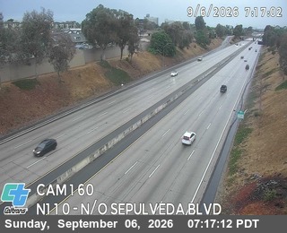 I-110 : (160) N/O Sepulveda Blvd live camera view