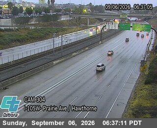 I-105 : (310) Prairie Ave/Hawthorne live camera view