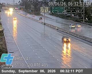 I-110 : (341) South of I-405 live camera view