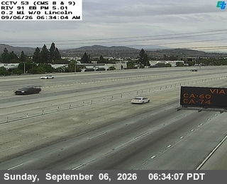 SR-91 : (53) 0.3 Miles East of Smith live camera view