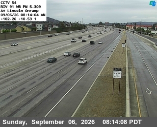 SR-91 : (54) Lincoln Onramp live camera view