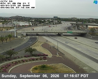 SR-91 : (59) SR-60 / I-215 South East Quad live camera view
