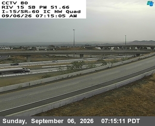I-15 : (80) SR-60 NW Quad live camera view