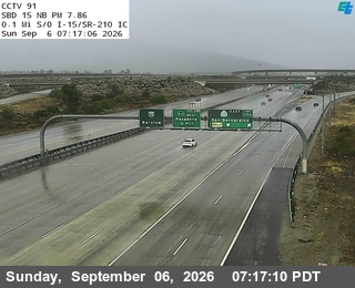 I-15 : (91) 0.1 Miles S of I-210 live camera view
