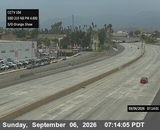 I-215 : (104) South Of Orange Show live camera view