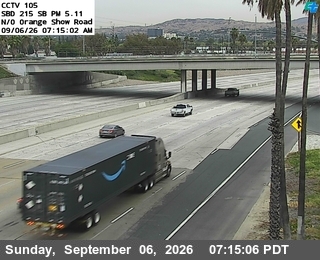 I-215 : (105) North Of Orange Show live camera view