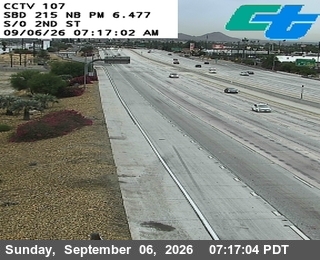 I-215 : (107) South Of 2nd Street live camera view