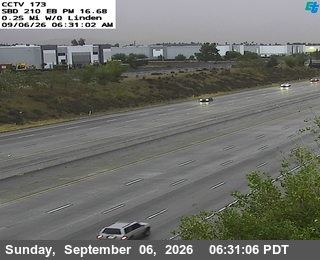 I-210 : (173) 0.25 Miles West of Linden live camera view