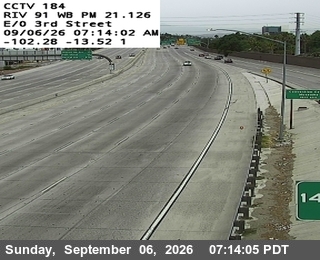 SR-91 : (184) East of Third Street live camera view