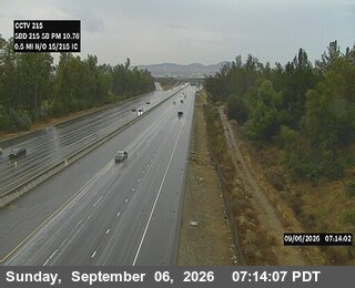 I-215 : (215) 0.5 Miles N of I-210 live camera view