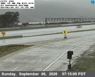 I-15 : (220) NB Kenwood On live camera view