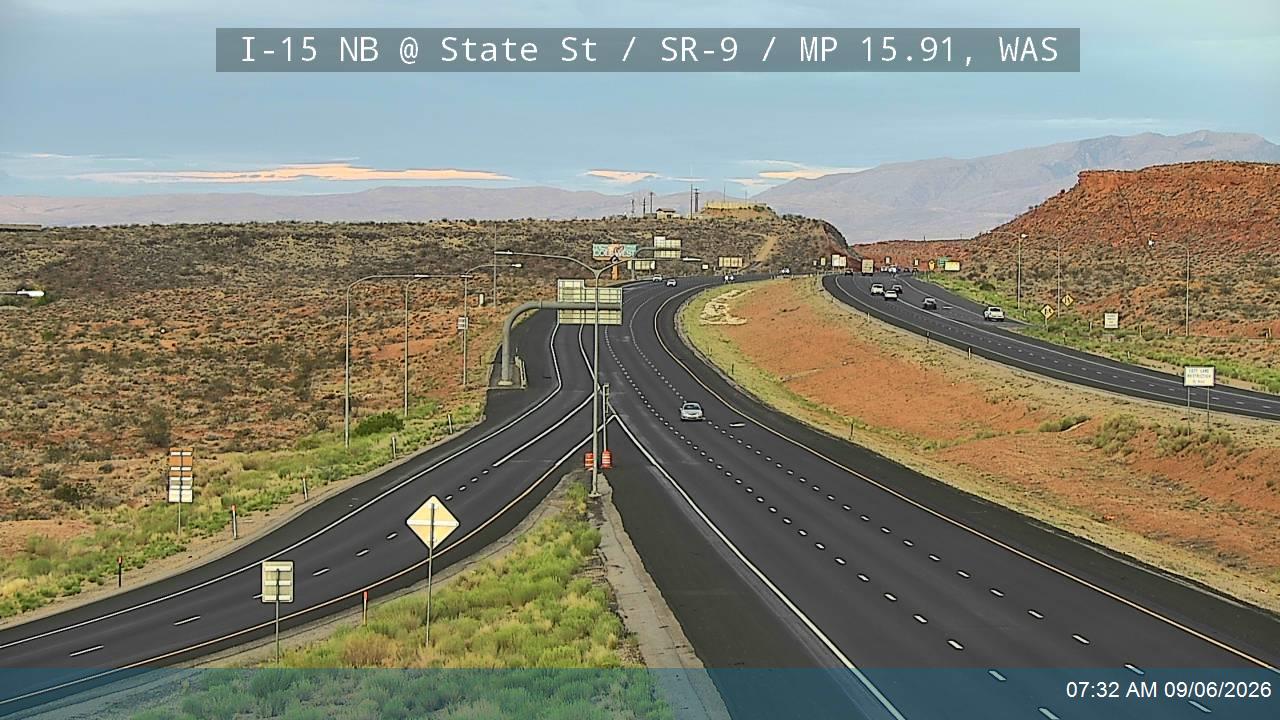 I-15 NB @ State St / SR-9 / MP 15.91, WAS live camera view