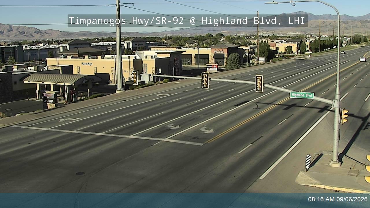 Timpanogos Hwy / SR-92 @ Highland Blvd, LHI live camera view