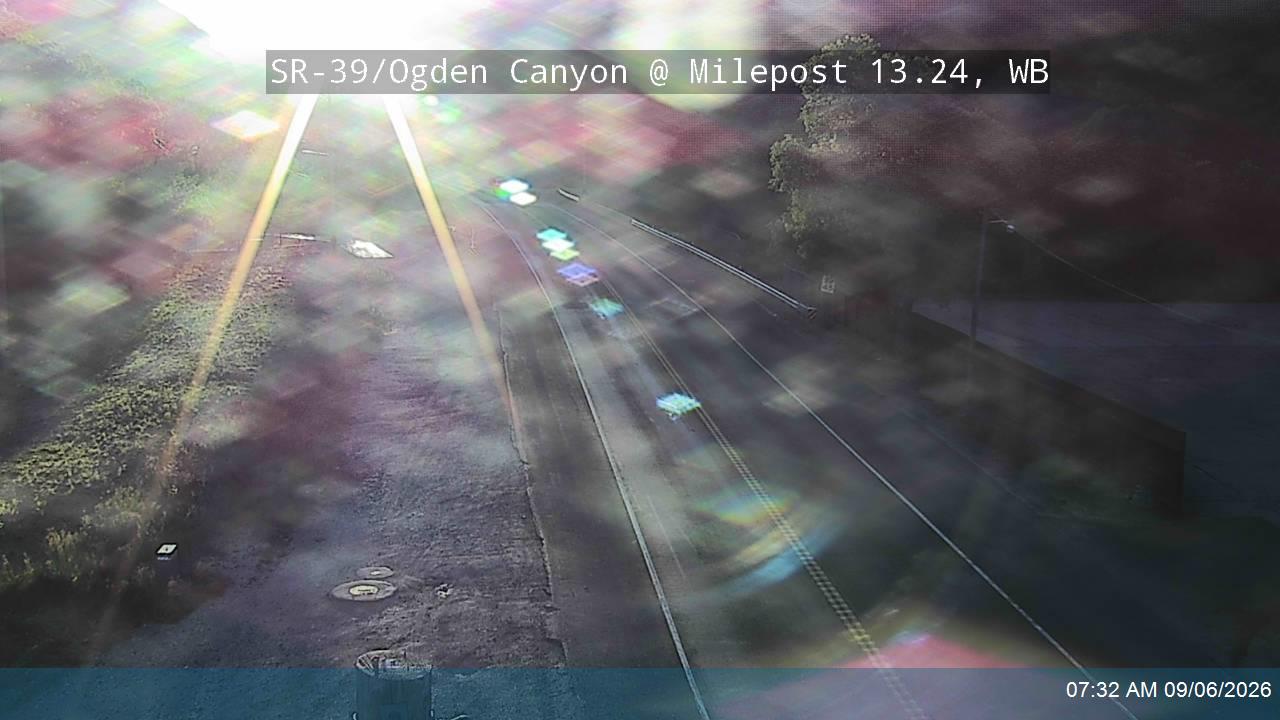 SR-39 / Ogden Canyon @ Milepost 13.24, WB live camera view