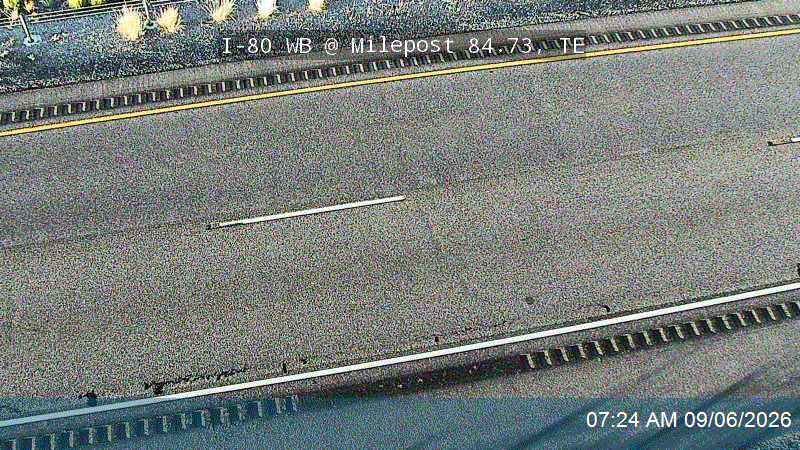 I-80 WB @ Milepost 84.73, TE live camera view