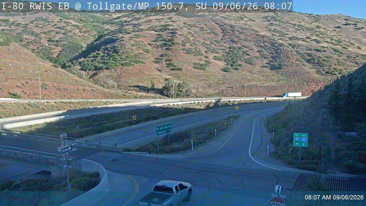 I-80 RWIS EB @ Tollgate Canyon Rd / MP 150.7, SU live camera view