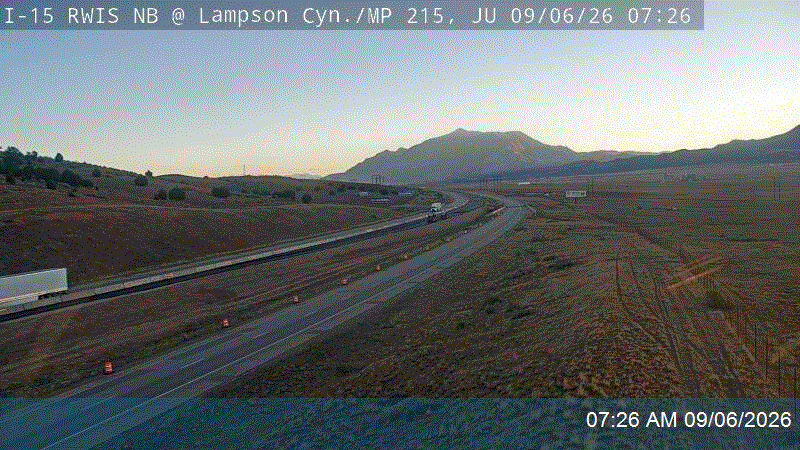 I-15 RWIS NB @ Lampson Canyon / MP 215.06, JU live camera view