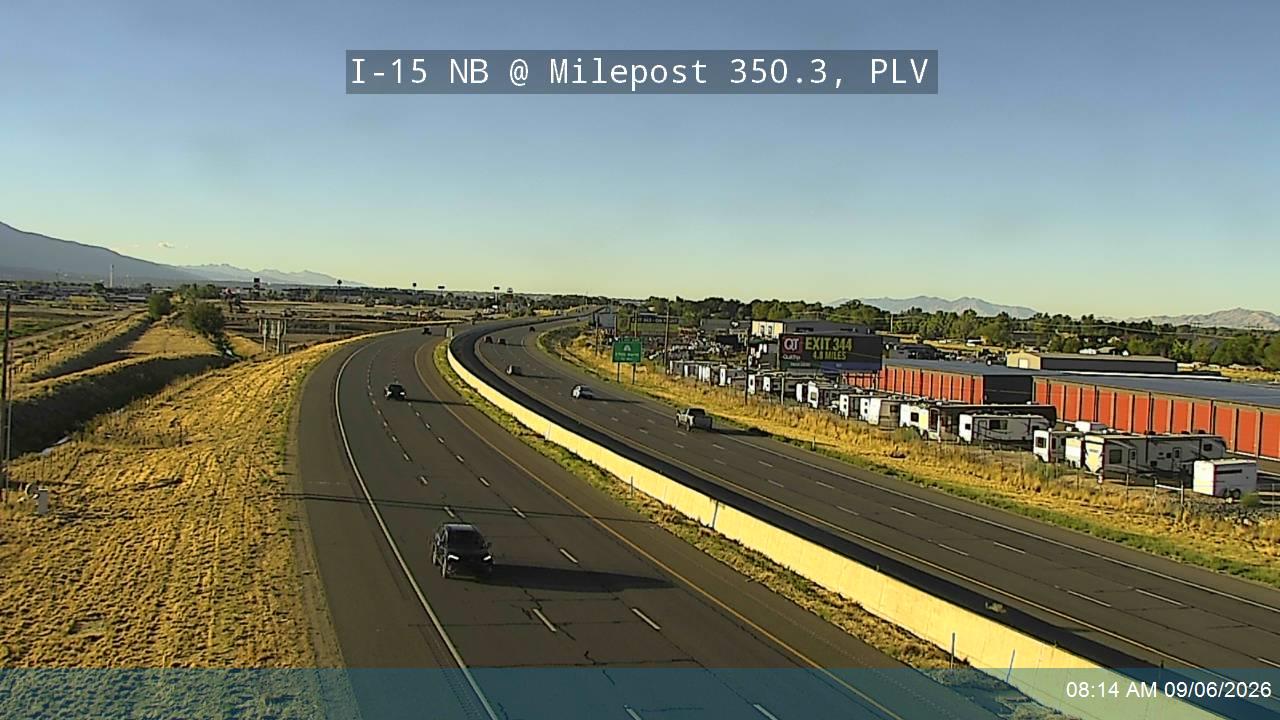 I-15 NB @ Milepost 350.3, PLV live camera view
