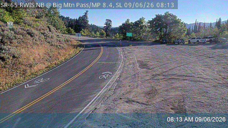 SR-65 RWIS NB @ Big Mountain Pass / SL-MN Co Line / MP 8.4, SL live camera view