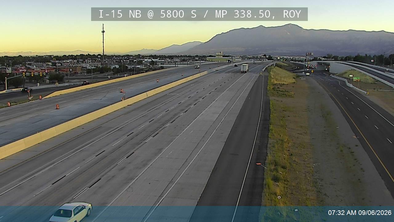 I-15 NB @ 5800 S / MP 338.50, ROY live camera view