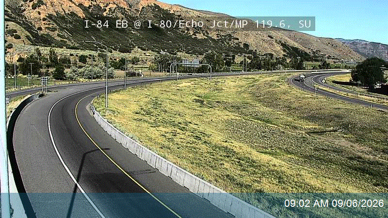I-84 EB @ I-80 / Echo Jct / MP 119.6, SU live camera view