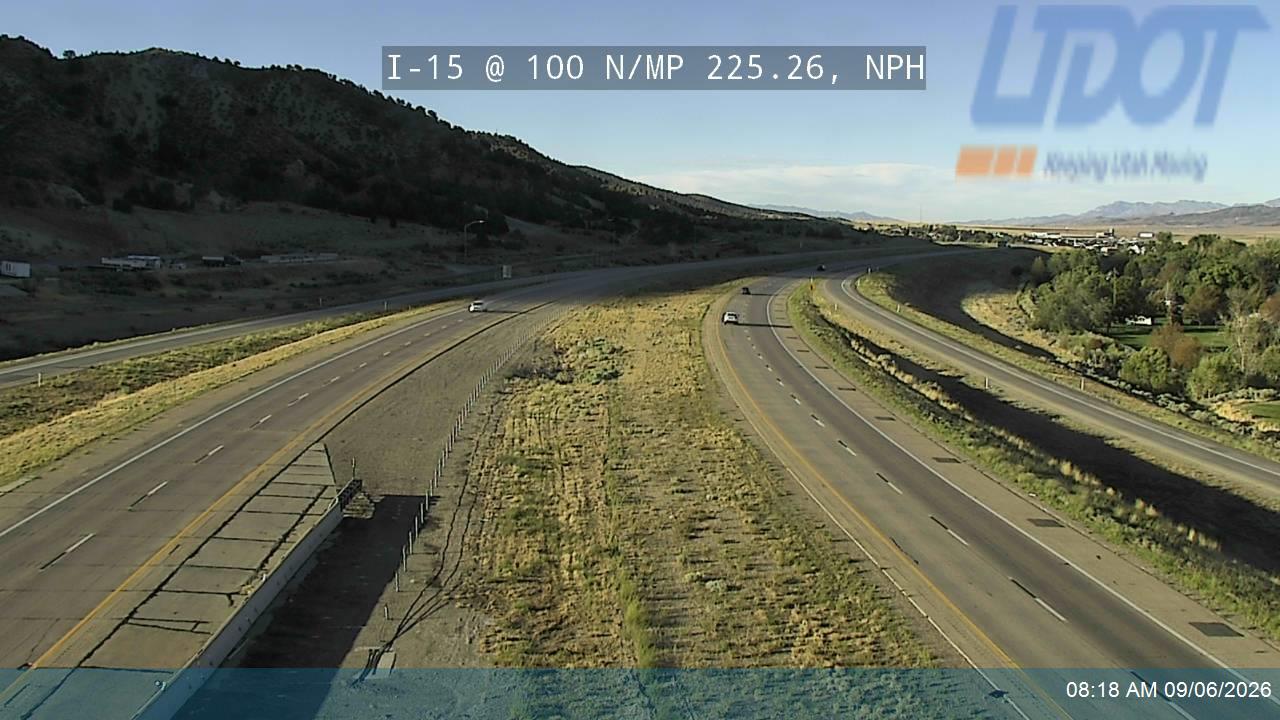 I-15 @ 100 N / SR-132 / MP 225.26, NPH live camera view
