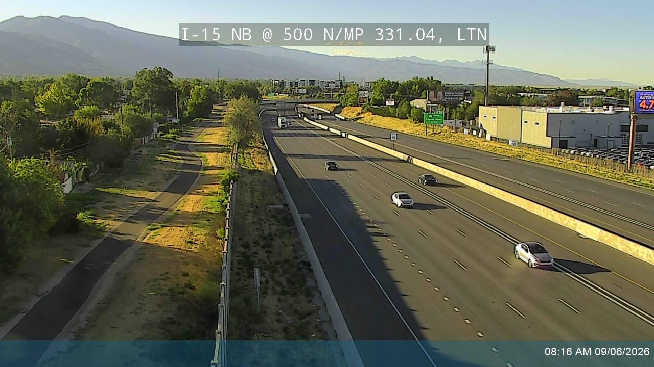 I-15 NB @ 500 N / MP 331.04, LTN live camera view