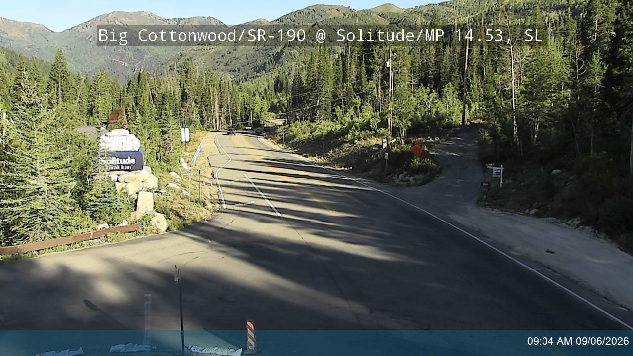 Big Cottonwood Canyon Rd / SR-190 @ Solitude / MP 14.53, SL live camera view