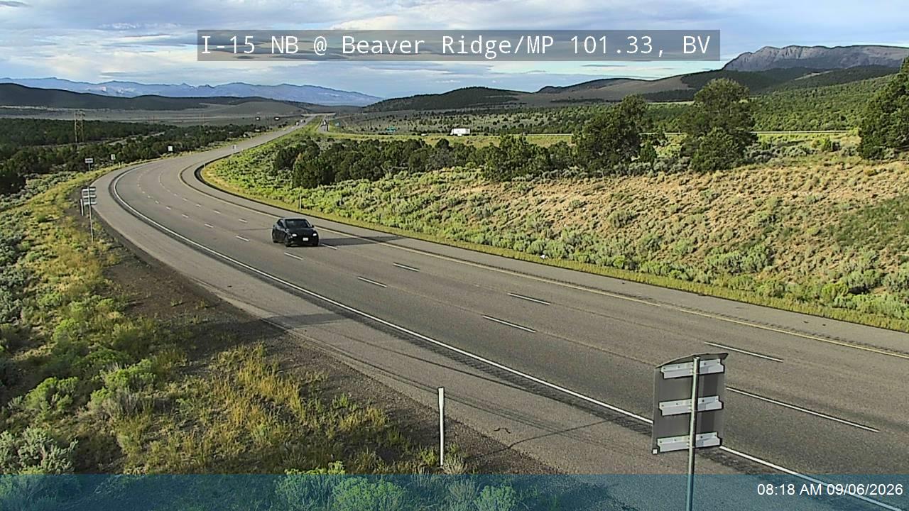 I-15 NB @ Beaver Ridge / MP 101.33, BV live camera view