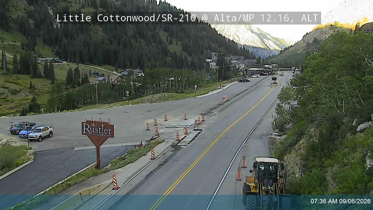 Little Cottonwood Rd / SR-210 WB @ Alta / MP 12.16, ALT live camera view