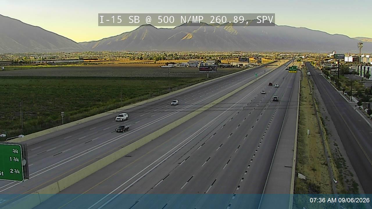 I-15 SB @ 500 N / MP 260.89, SPV live camera view