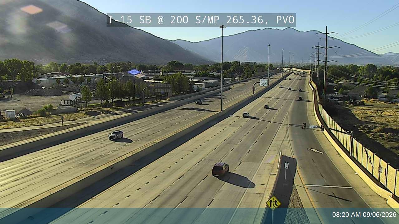 I-15 SB @ 200 S / MP 265.36, PVO live camera view