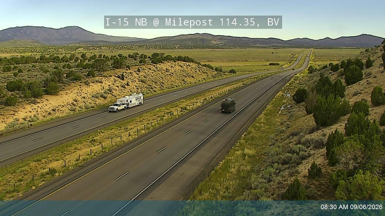 I-15 NB @ Milepost 114.35, BV live camera view