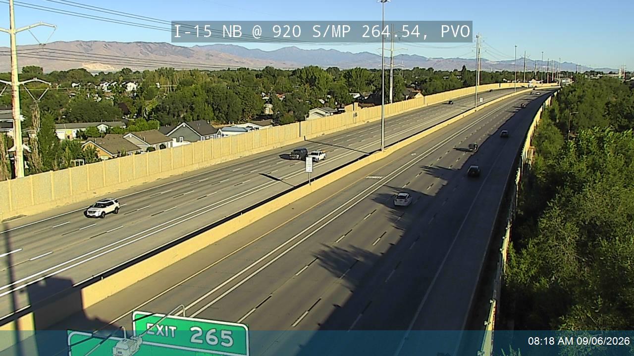 I-15 NB @ 920 S / MP 264.54, PVO live camera view