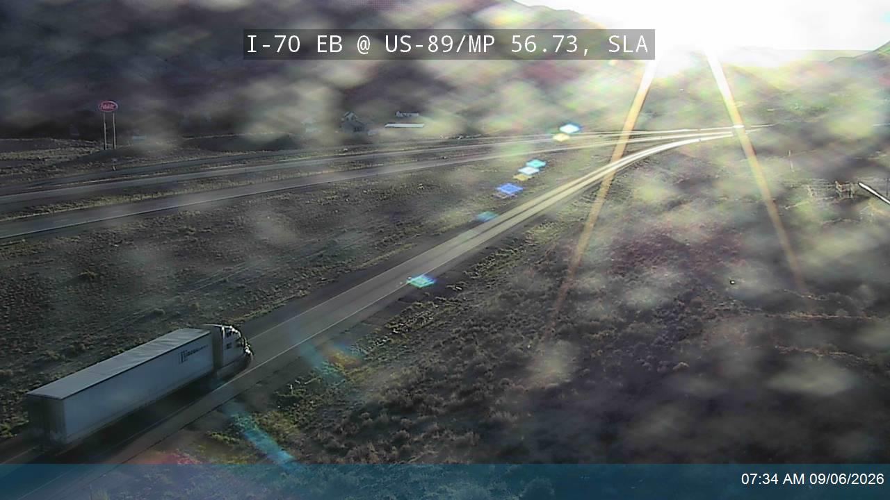 I-70 EB @ State St / US-89 / MP 56.73, SLA live camera view