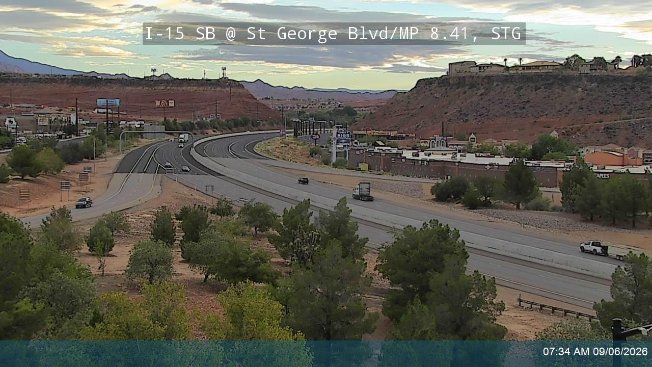 I-15 SB @ St George Blvd / SR-34 / MP 8.41, STG live camera view